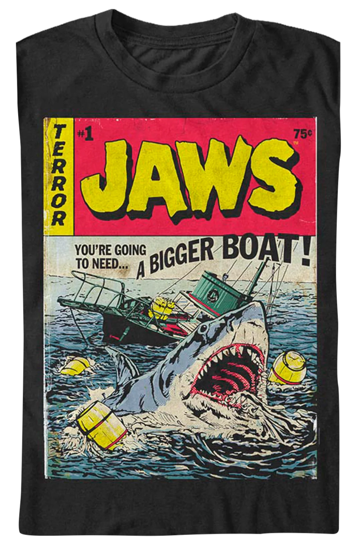 Comic Book Cover Jaws T-Shirt - Image 2