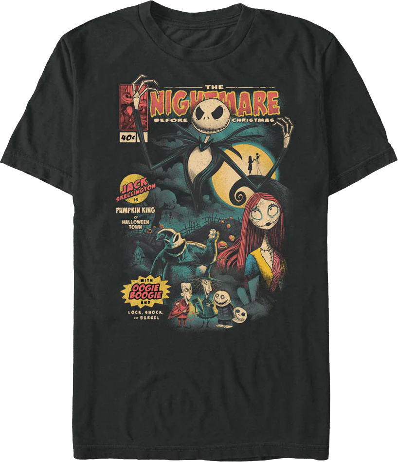 Comic Book Cover Nightmare Before Christmas T-Shirt