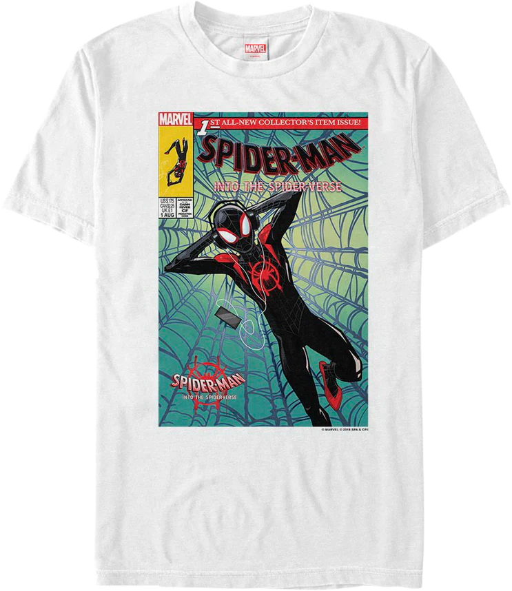 Comic Book Cover Spider-Man Into The Spider-Verse T-Shirt