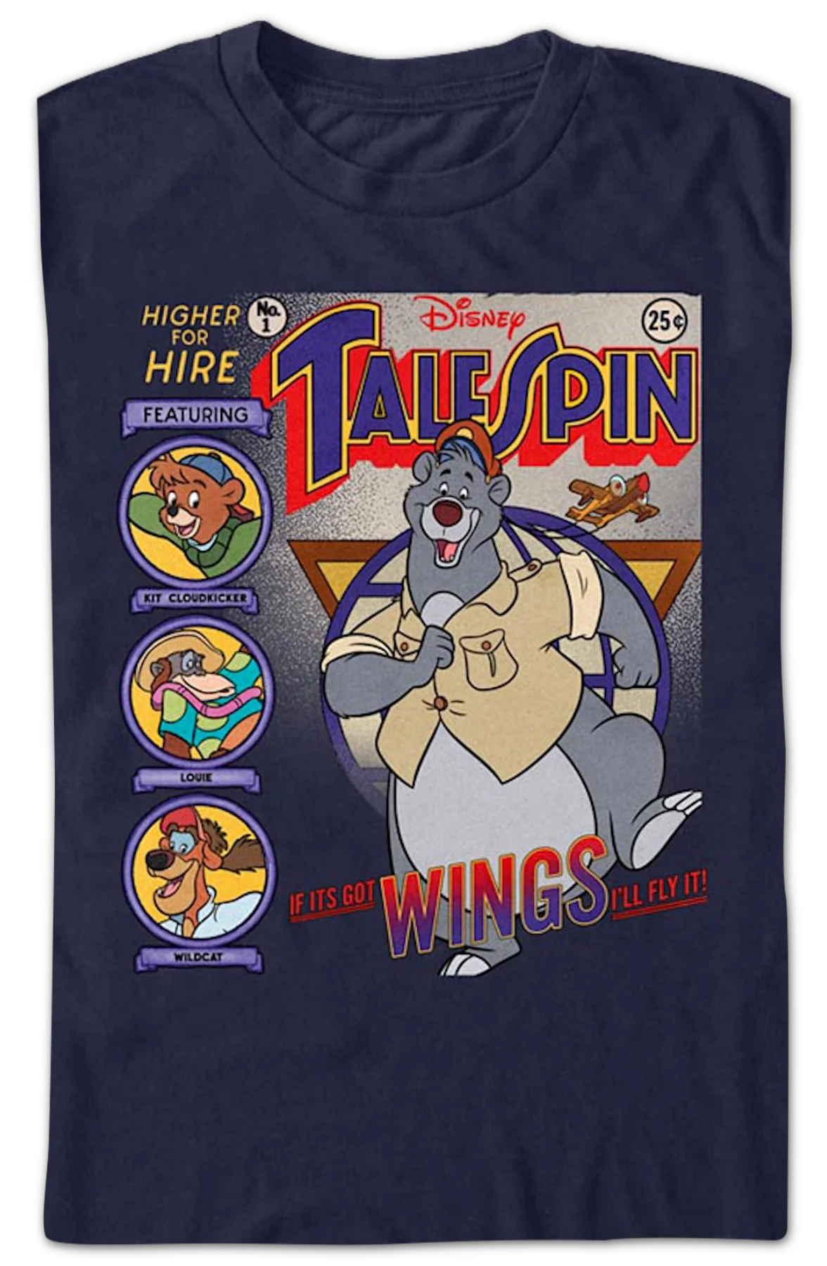 Comic Book Cover TaleSpin T-Shirt - Image 2