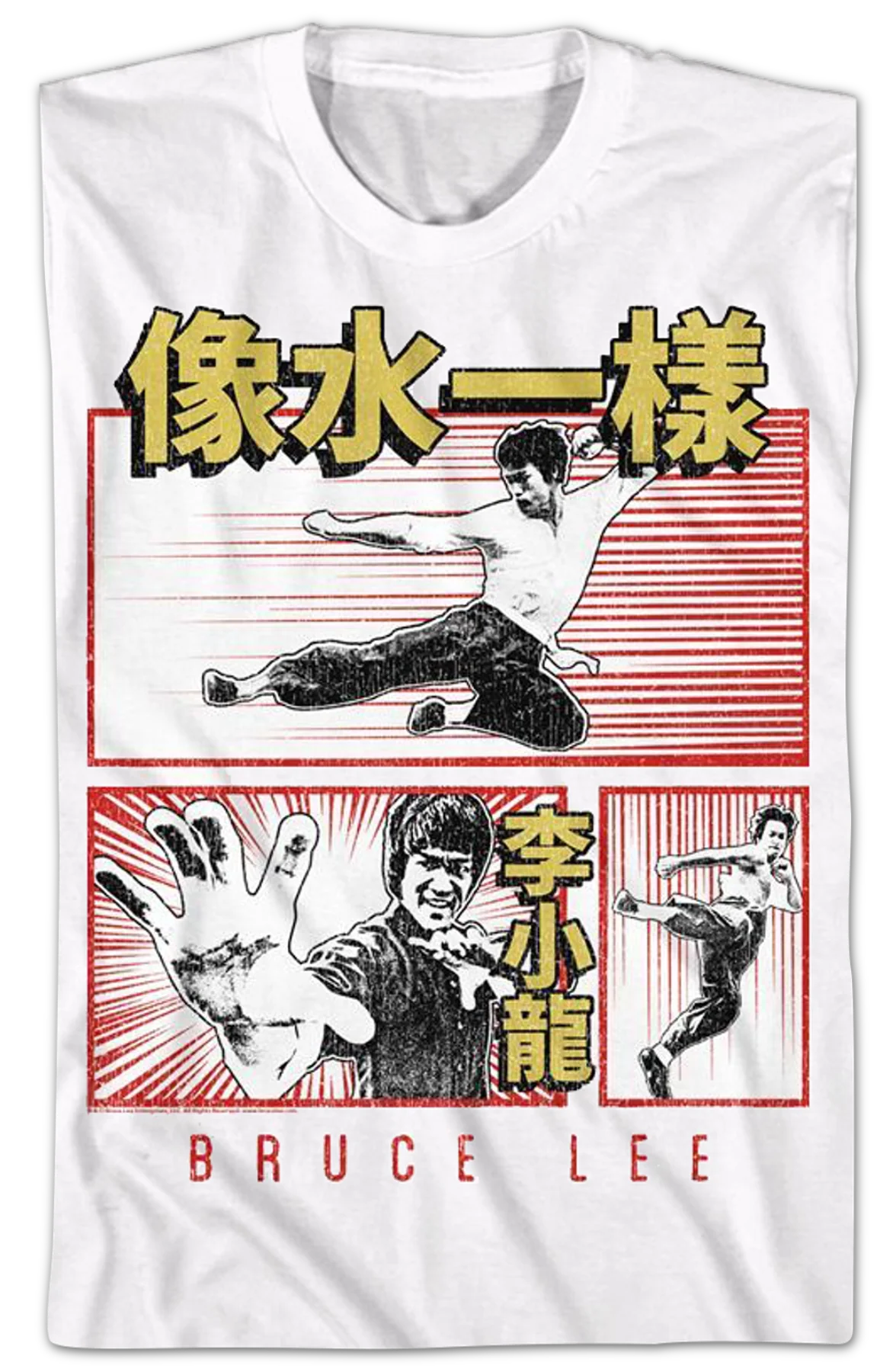 Comic Book Panels Bruce Lee T-Shirt - Image 2