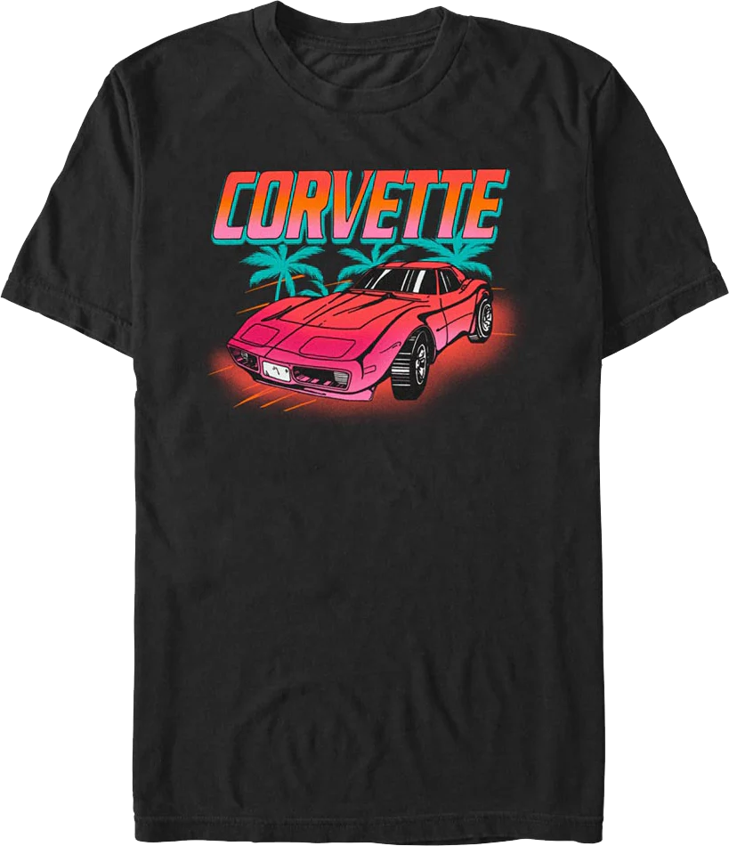 Corvette Palm Trees Chevrolet T-Shirt