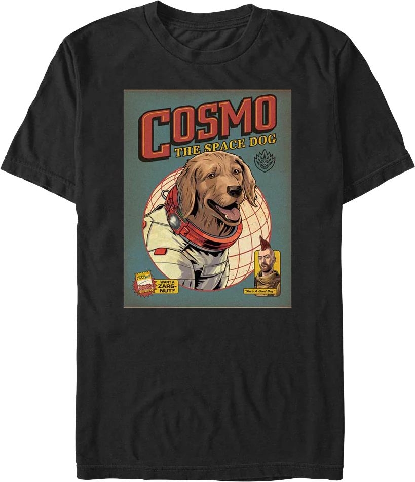 Cosmo The Space Dog Comic Book Cover Guardians Of The Galaxy T-Shirt