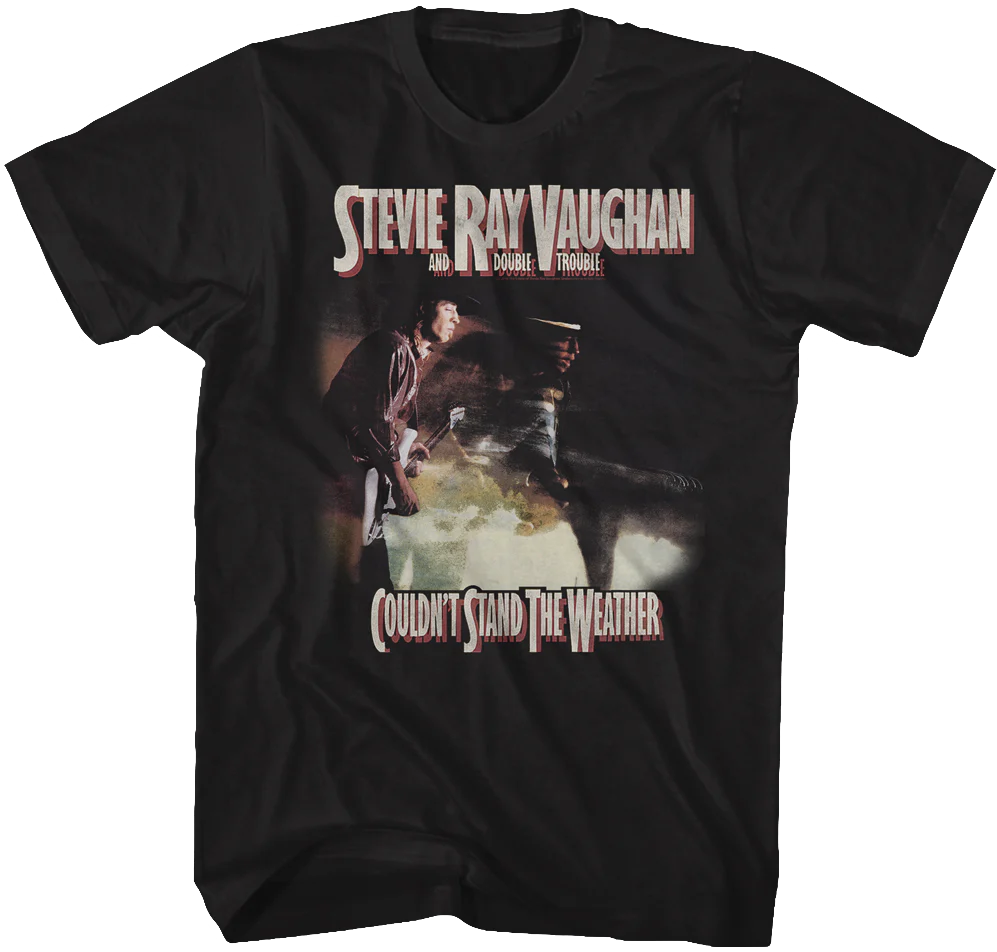 Couldn't Stand The Weather Stevie Ray Vaughan Black T-Shirt