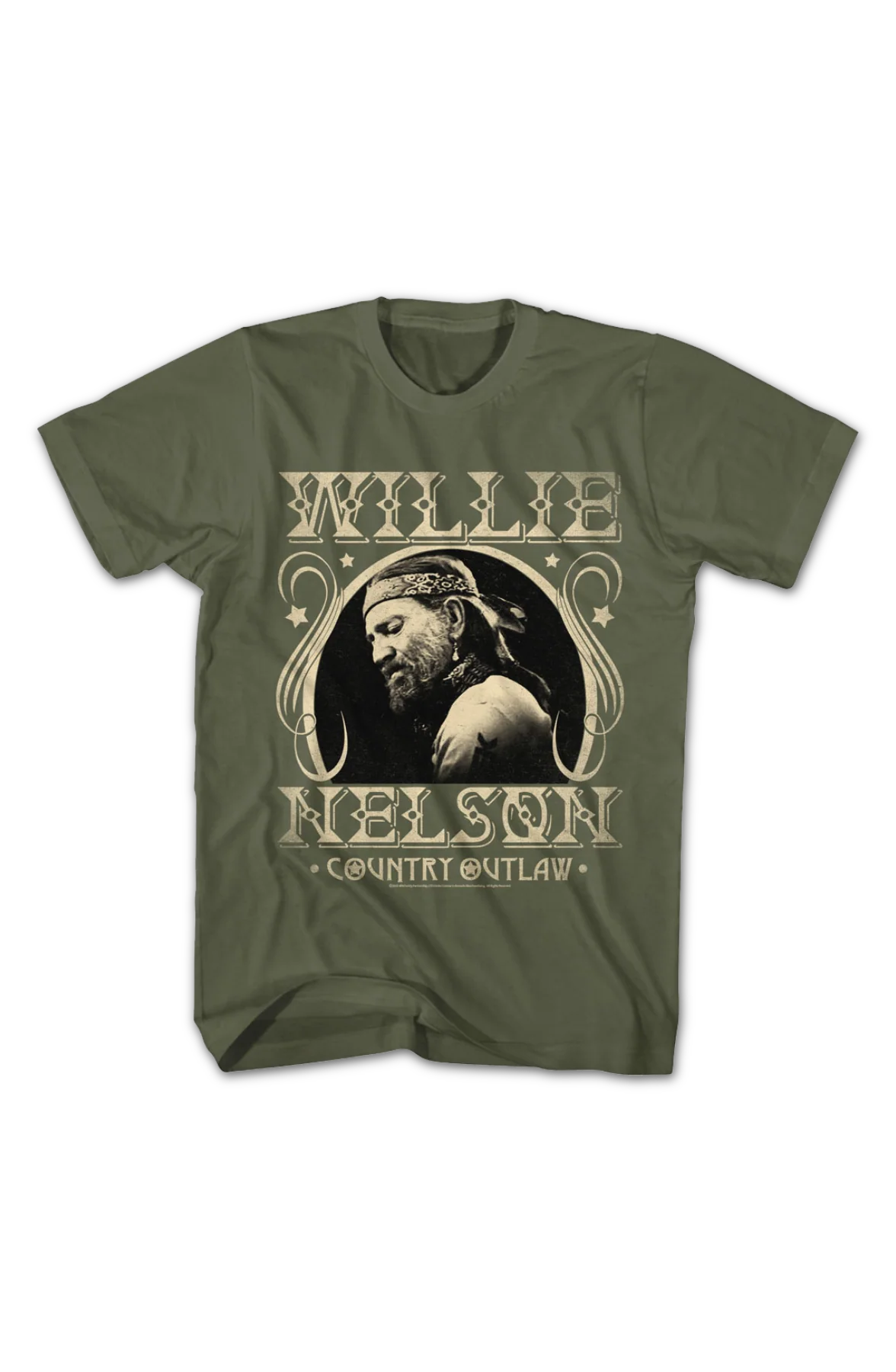 Country Outlaw Vintage Photo Willie Nelson T-Shirt - Image 2