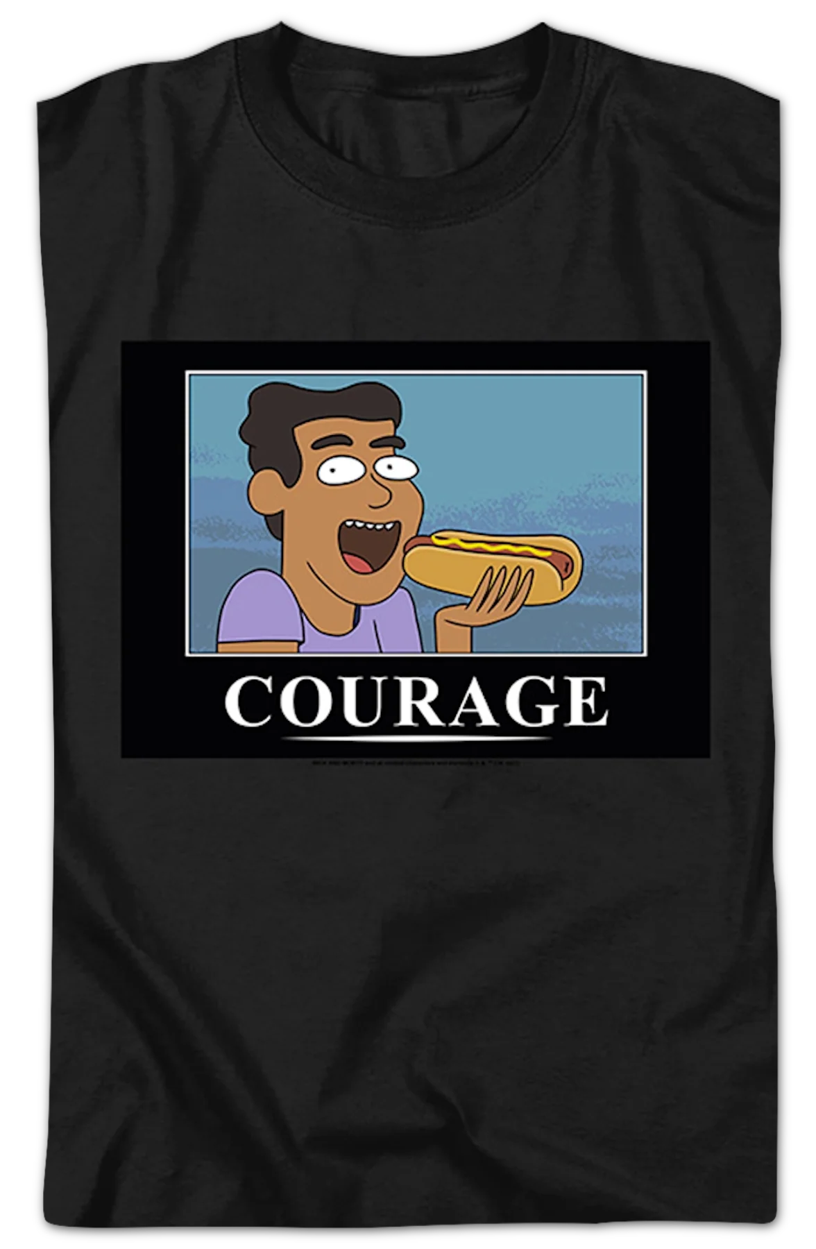 Courage Poster Rick And Morty T-Shirt - Image 2