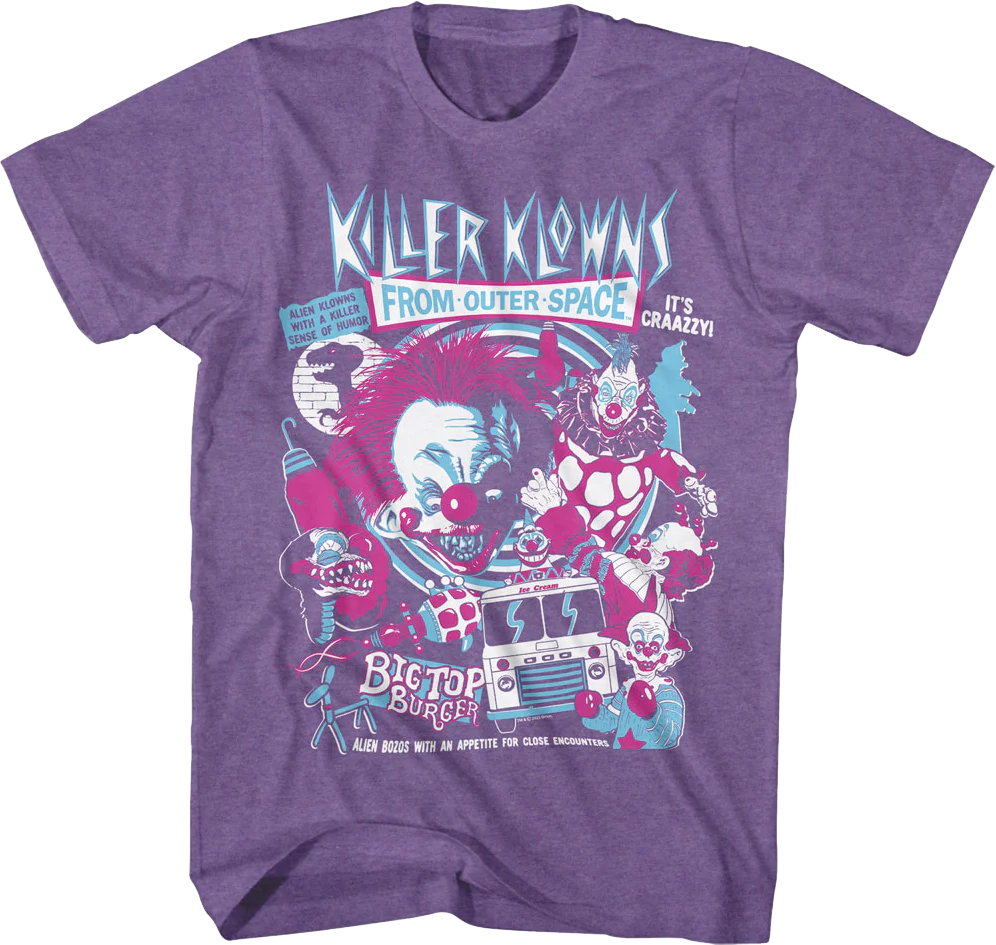 Crazy Collage Killer Klowns From Outer Space T-Shirt