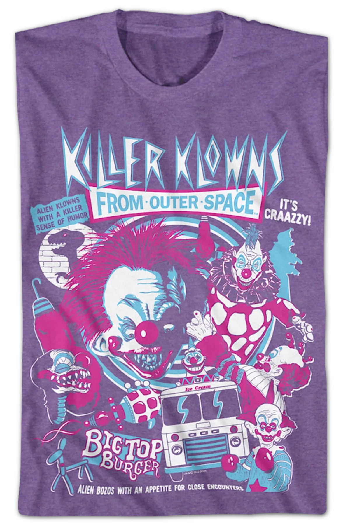 Crazy Collage Killer Klowns From Outer Space T-Shirt - Image 2