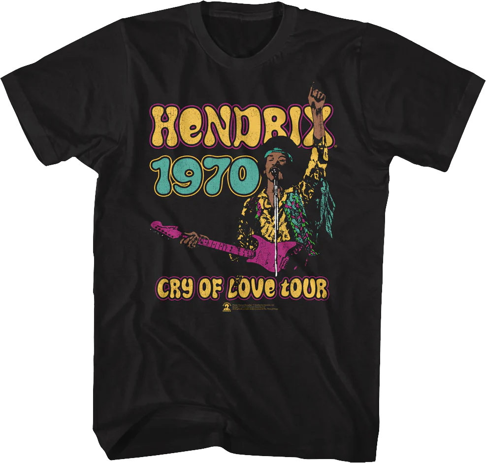 Cry Of Love Tour Jimi Hendrix T-Shirt