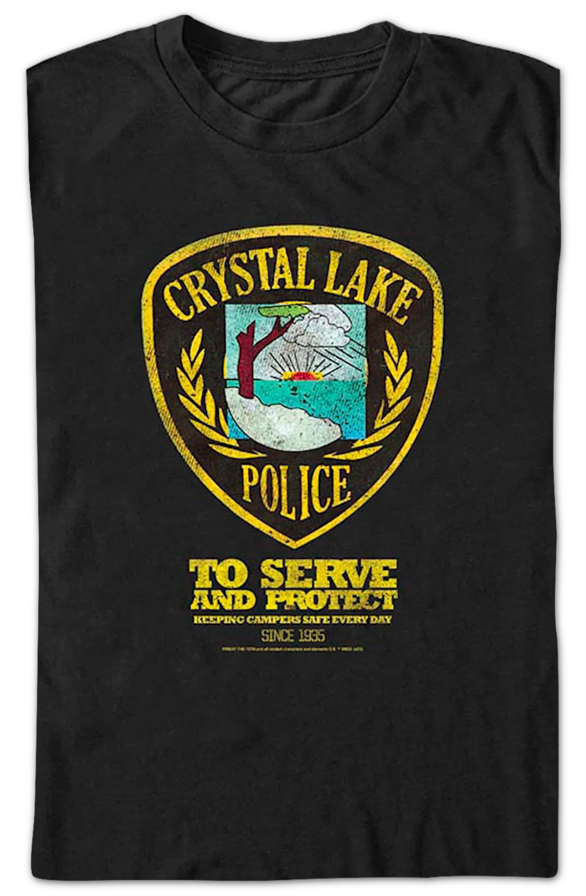 Crystal Lake Police Friday the 13th T-Shirt - Image 2