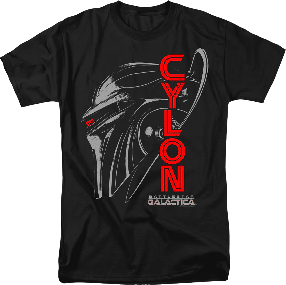 Cylon Head Shot Battlestar Galactica T-Shirt