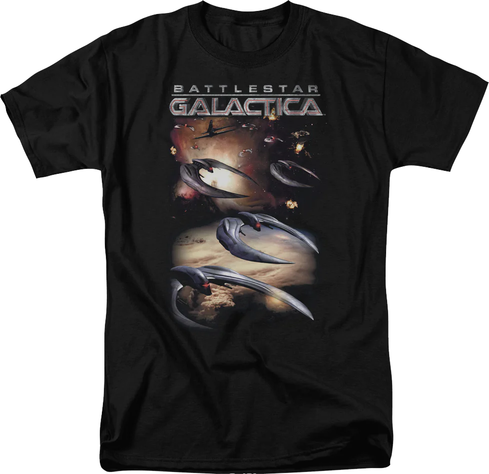 Cylons Attack Battlestar Galactica T-Shirt