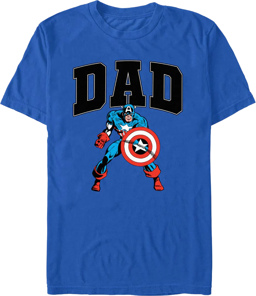 Dad Captain America Marvel Comics T-Shirt