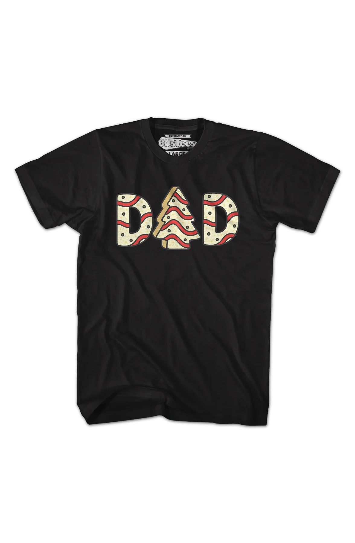 Dad Christmas Tree Cake T-Shirt - Image 2