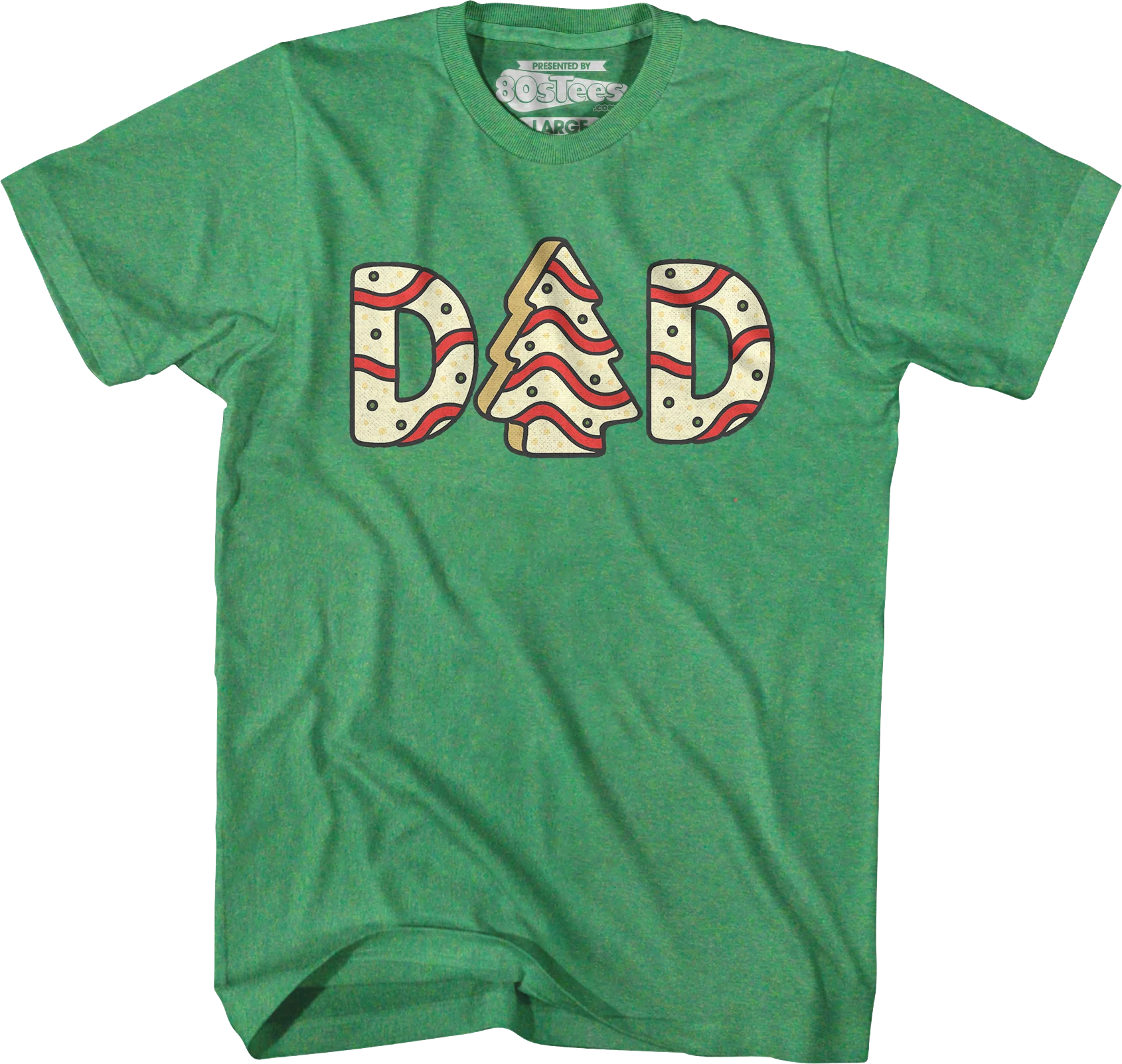 Dad Christmas Tree Cake T-Shirt - Image 5
