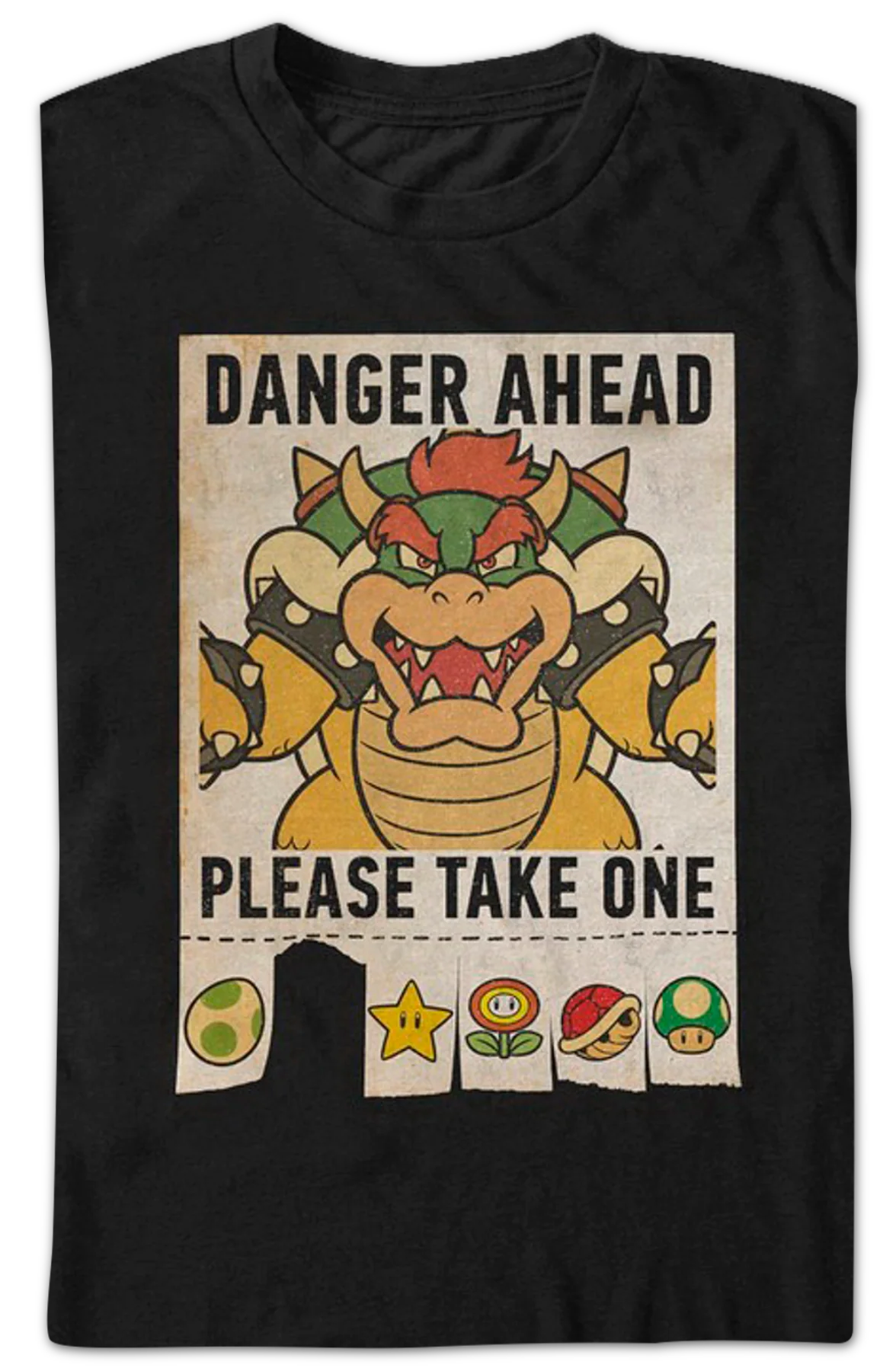 Danger Ahead Super Mario Bros. T-Shirt - Image 2