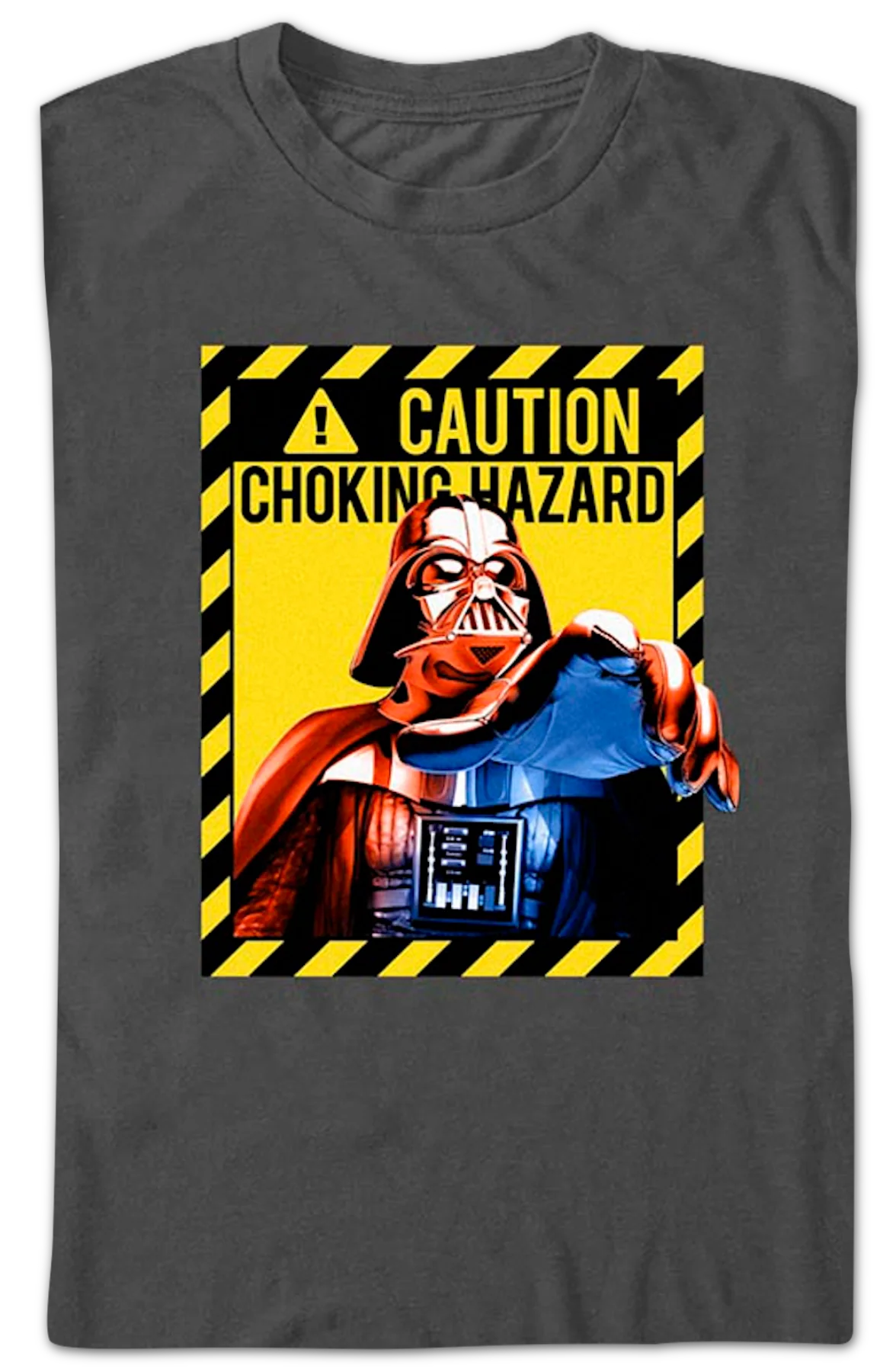 Darth Vader Caution Choking Hazard Star Wars T-Shirt - Image 2