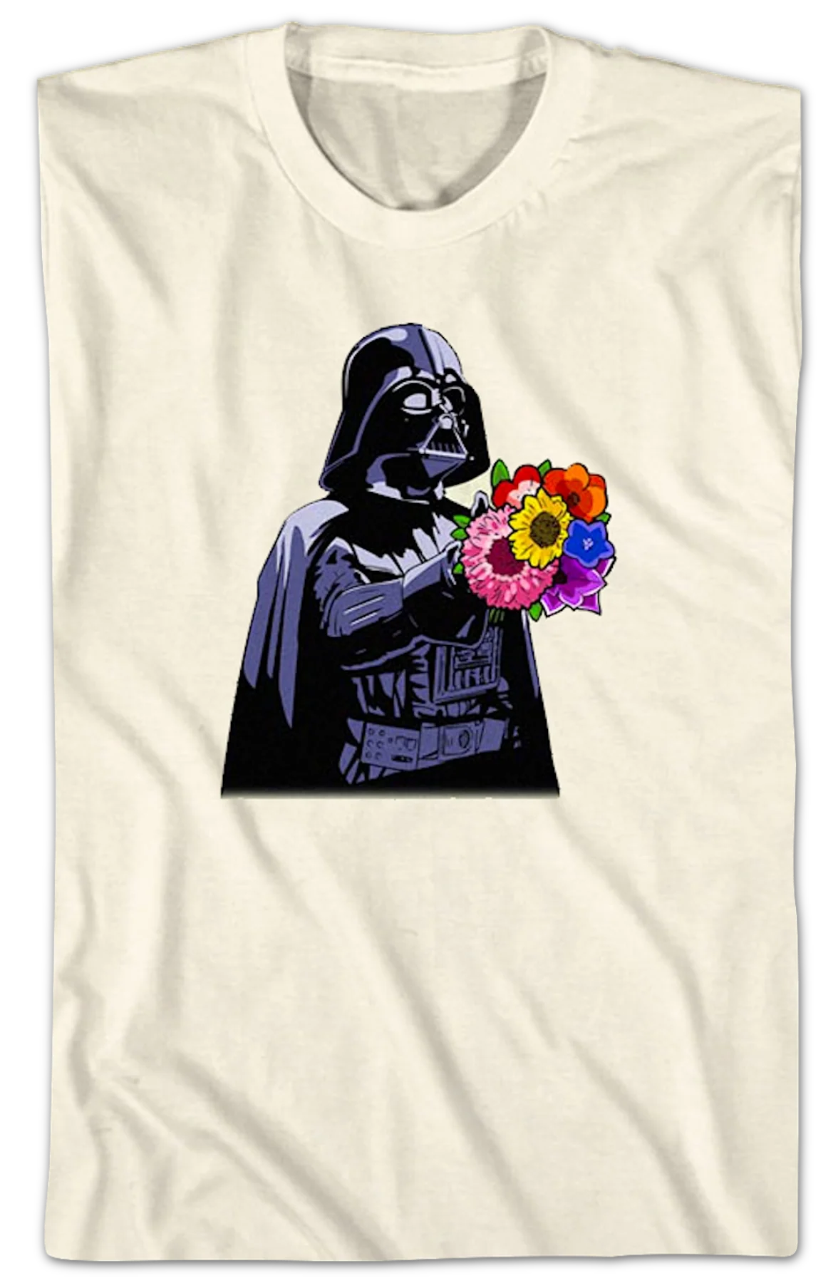 Darth Vader Flowers Star Wars T-Shirt - Image 2