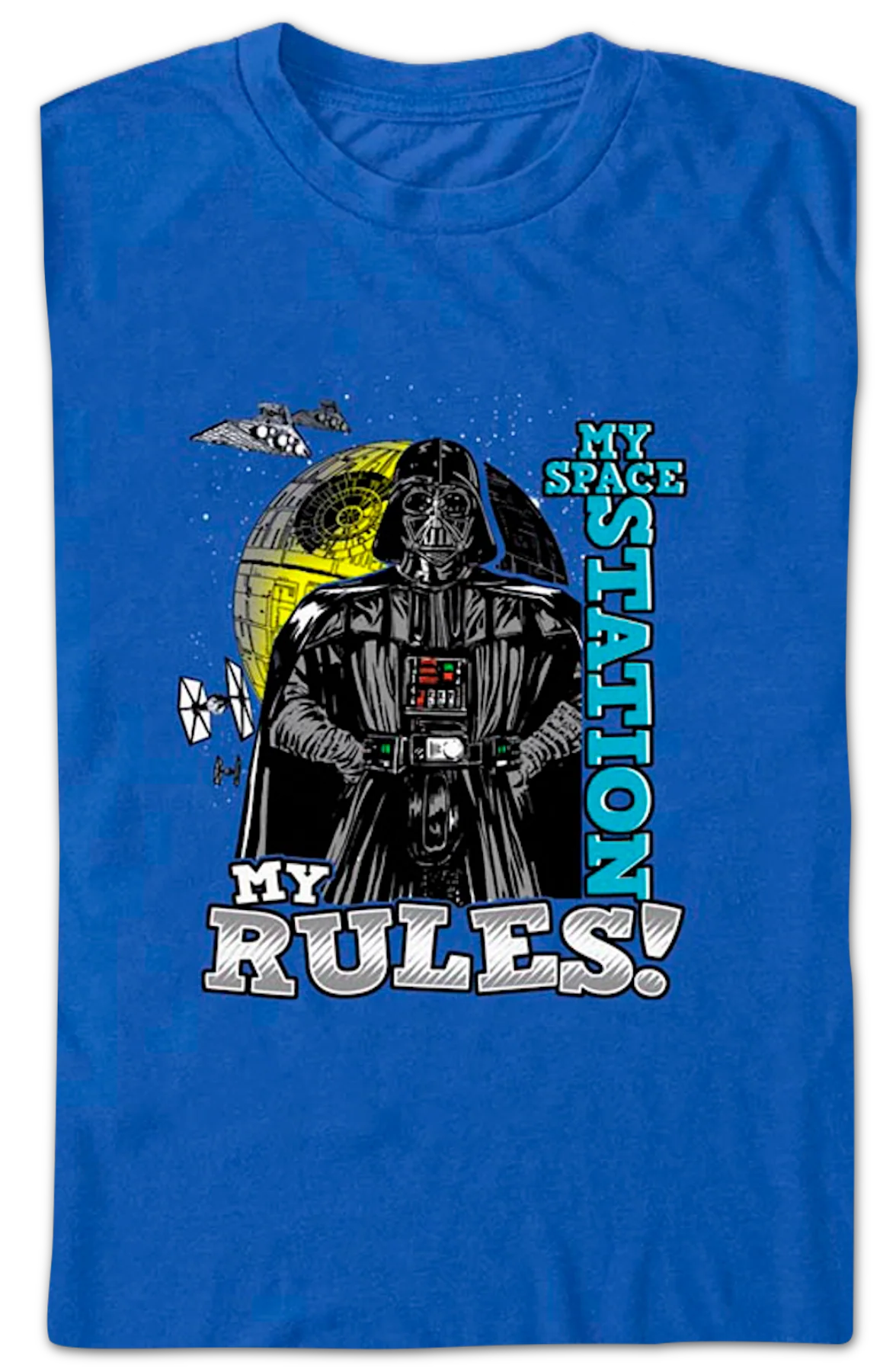 Darth Vader My Space Station My Rules Star Wars T-Shirt - Image 2