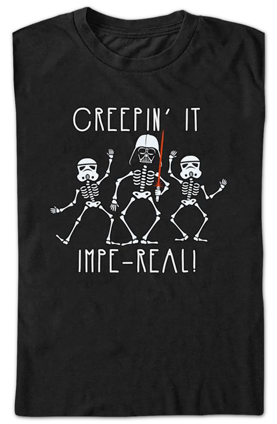 Darth Vader & Stormtroopers Creepin' It Impe-real Star Wars T-Shirt - Image 2