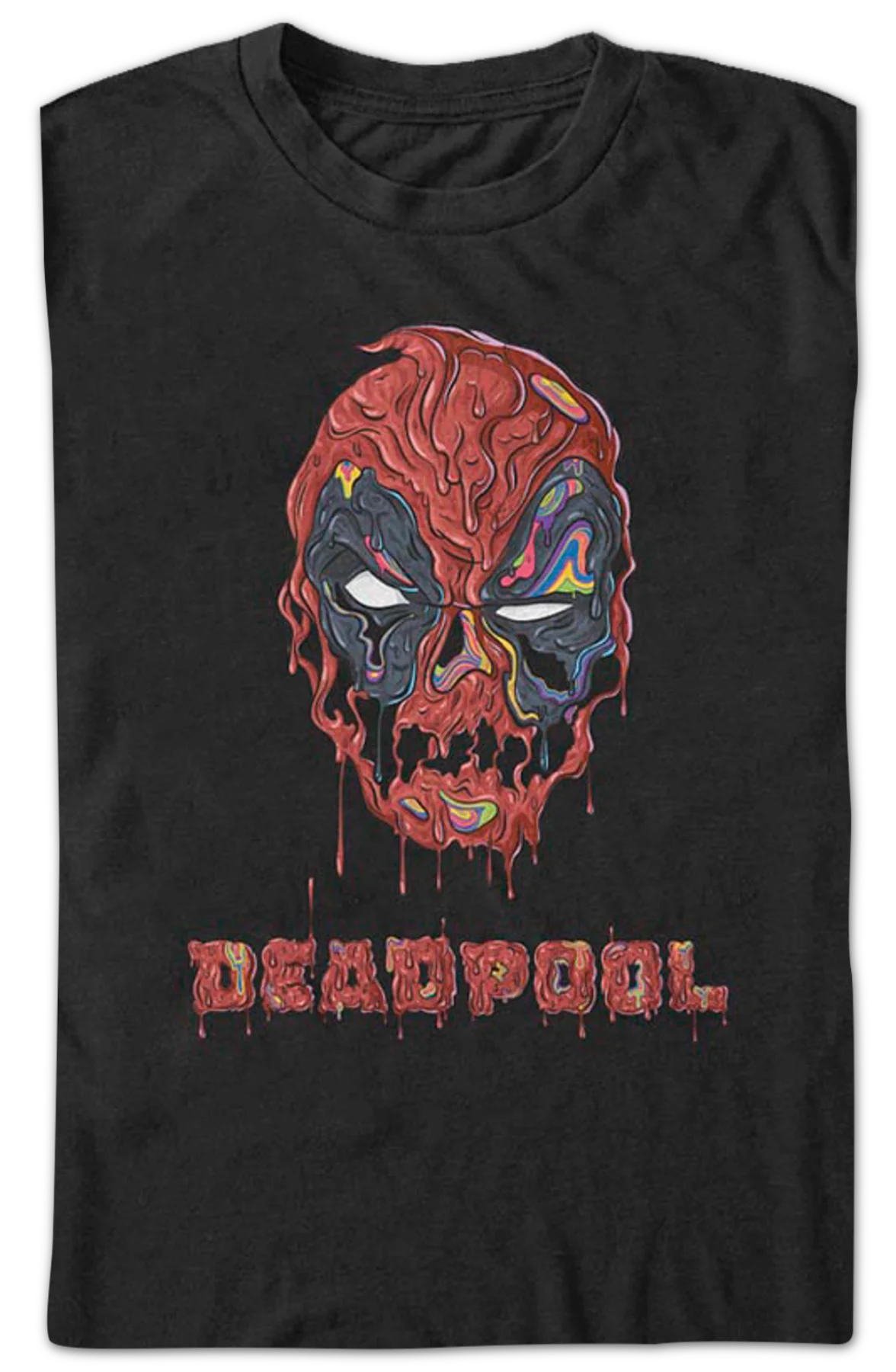 Deadpool Melting Mask Marvel Comics T-Shirt - Image 2