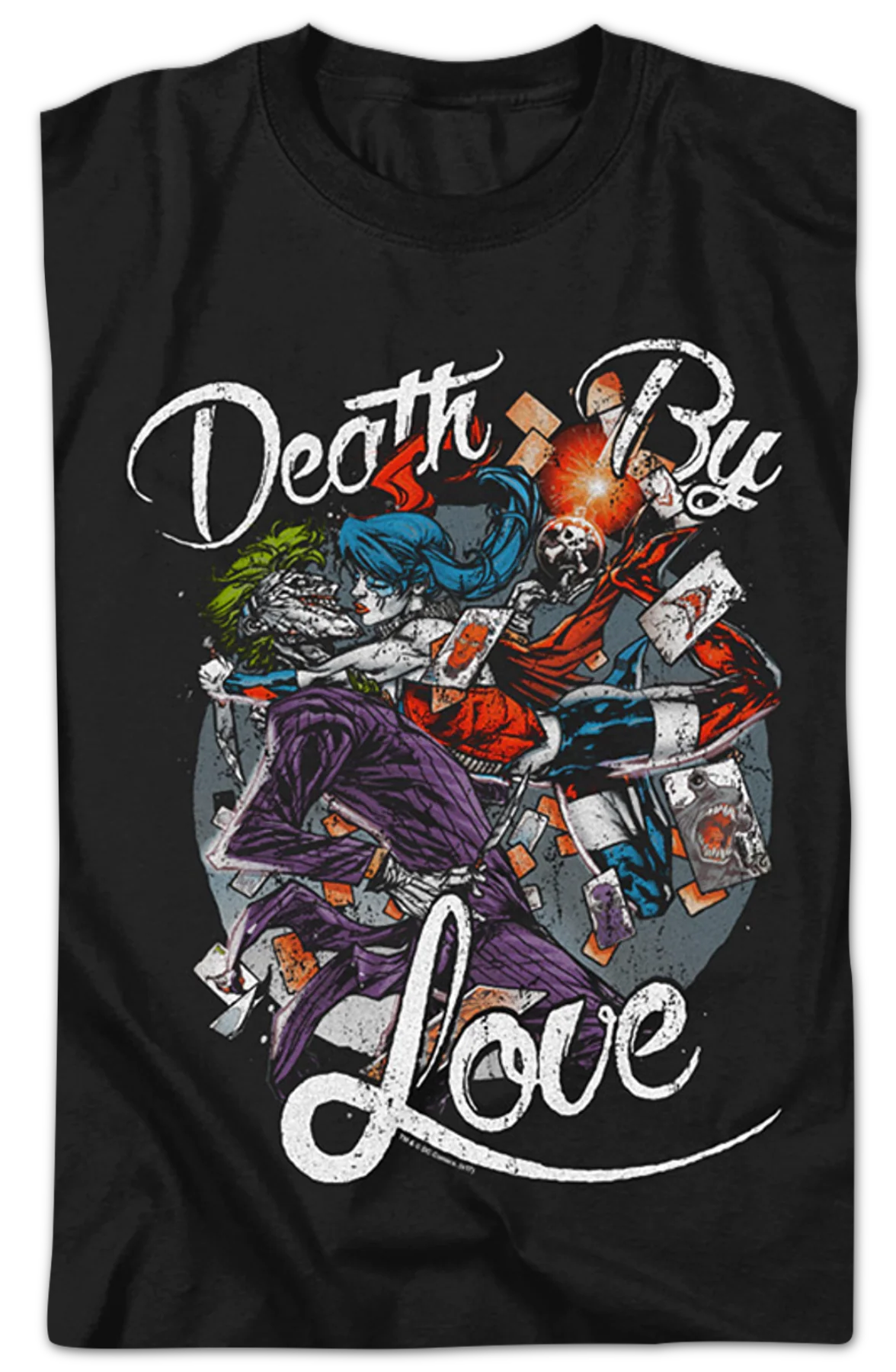 Death By Love Joker And Harley Quinn DC Comics T-Shirt - Image 2