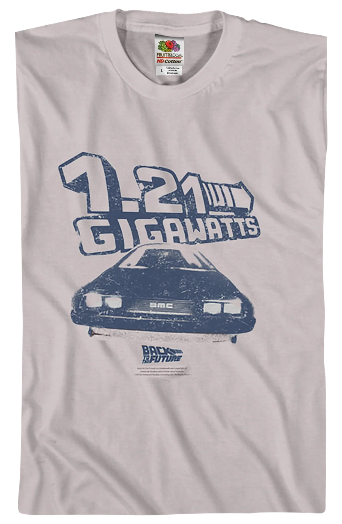 DeLorean 1.21 Gigawatts Back To The Future T-Shirt - Image 2