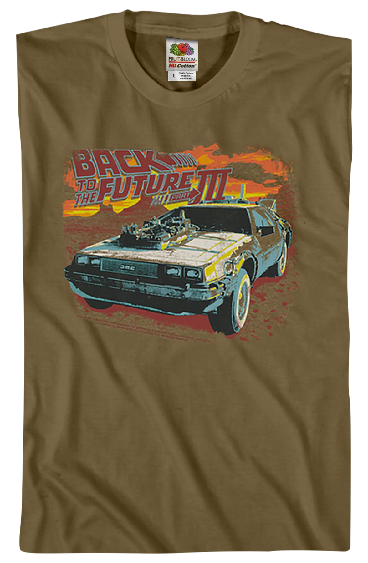 DeLorean Back To The Future Part III T-Shirt - Image 2