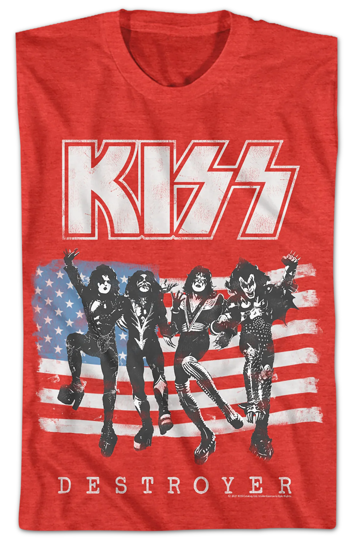Destroyer Flag KISS T-Shirt - Image 2
