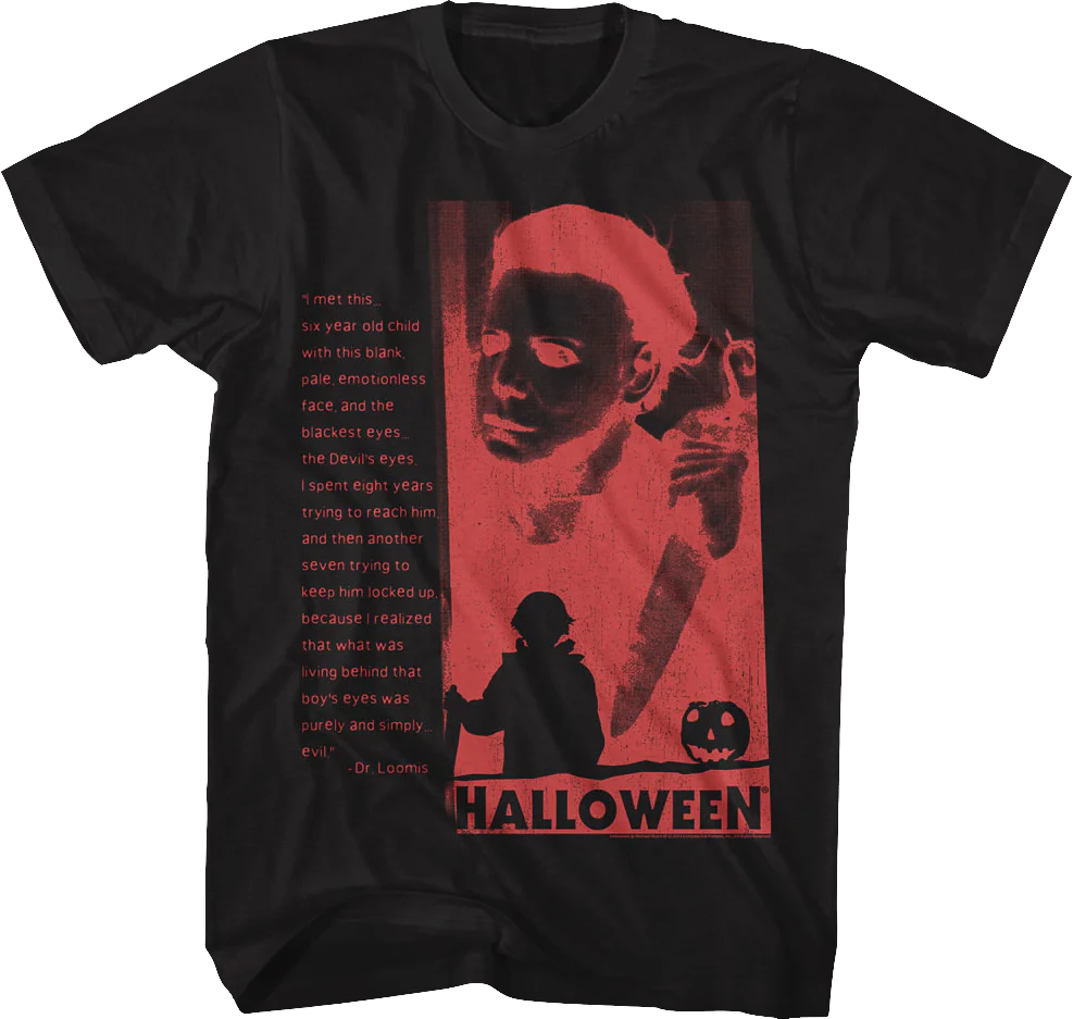 Devil's Eyes Negative Silhouette Halloween T-Shirt