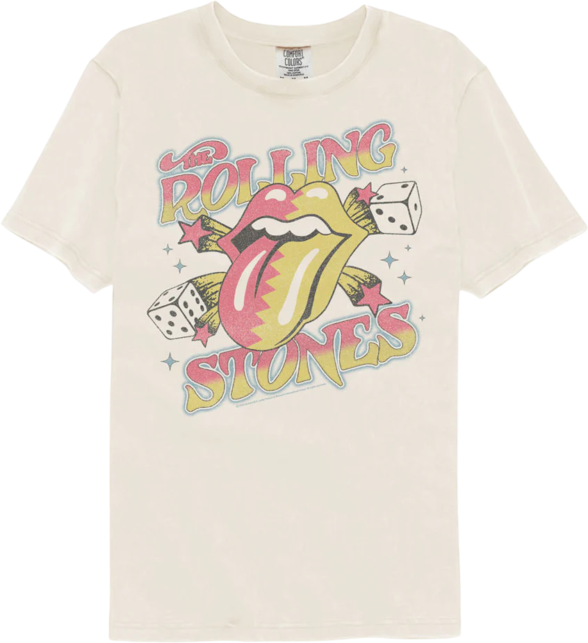Dice And Stars Rolling Stones Comfort Colors Brand T-Shirt