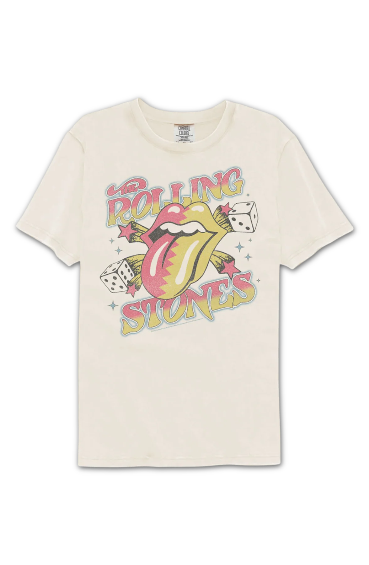 Dice And Stars Rolling Stones Comfort Colors Brand T-Shirt - Image 2