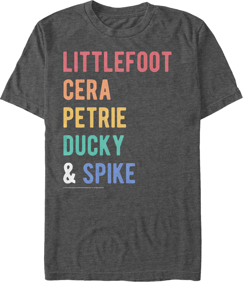 Dinosaur Names Land Before Time T-Shirt