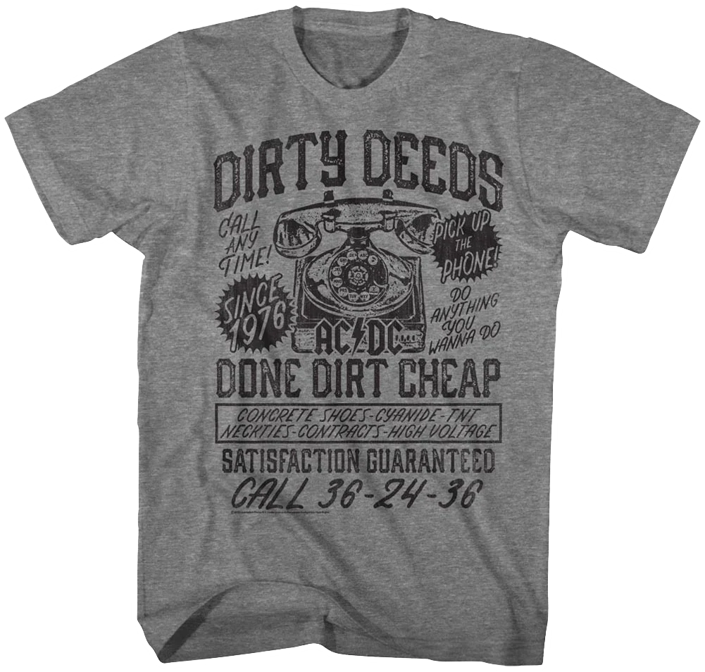 Dirty Deeds ACDC T-Shirt