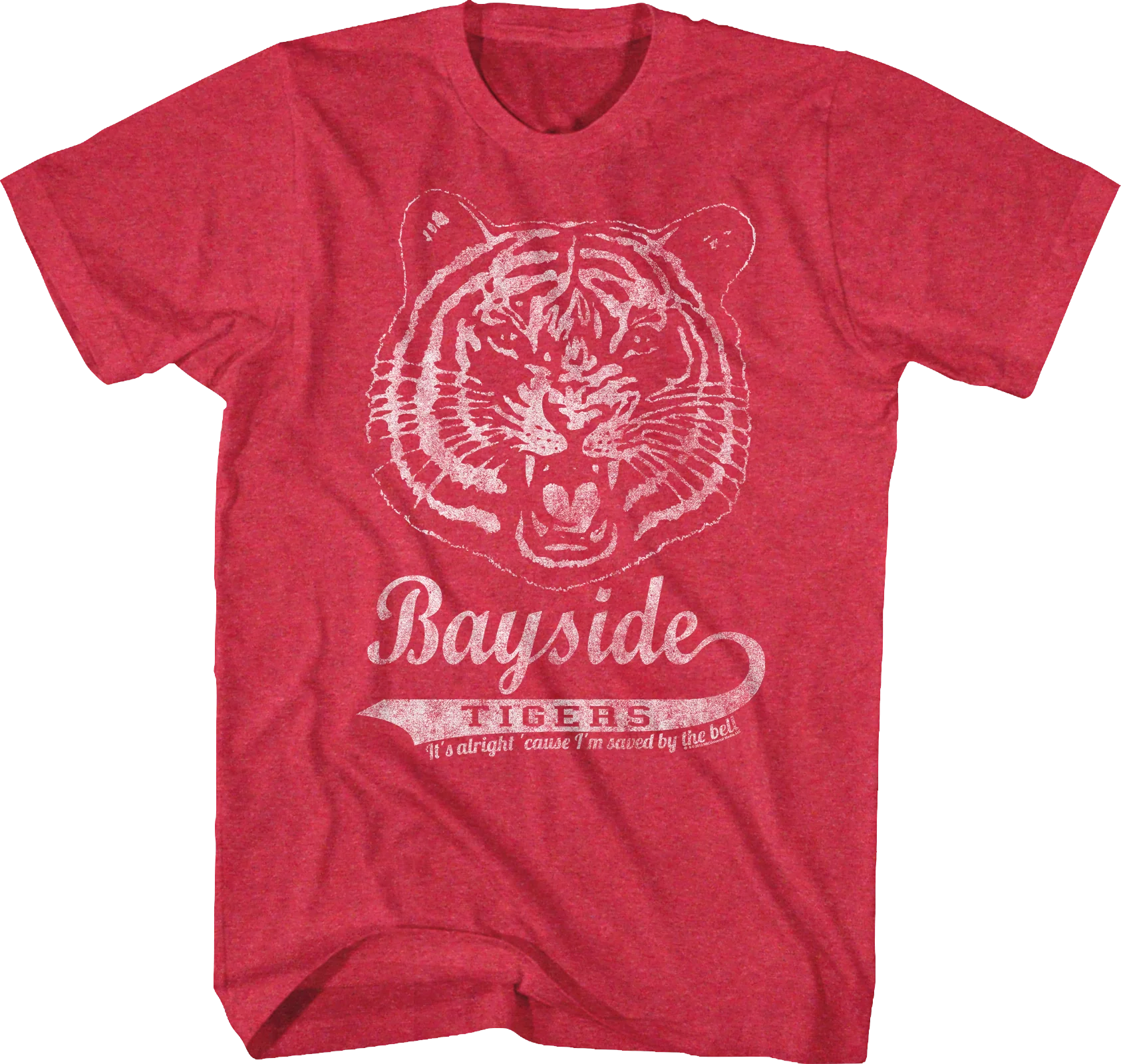 Distressed Bayside Tigers Logo Saved By The Bell T-Shirt