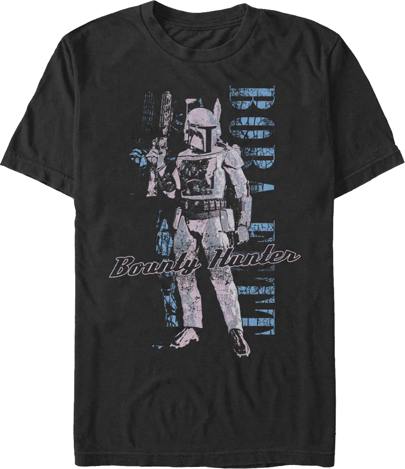 Distressed Bounty Hunter Boba Star Wars Fett T-Shirt