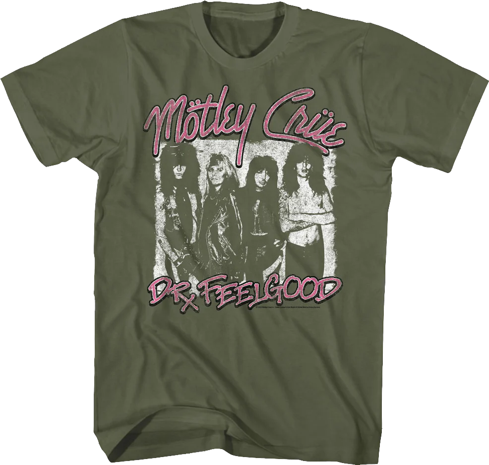 Distressed Dr. Feelgood Poster Motley Crue T-Shirt