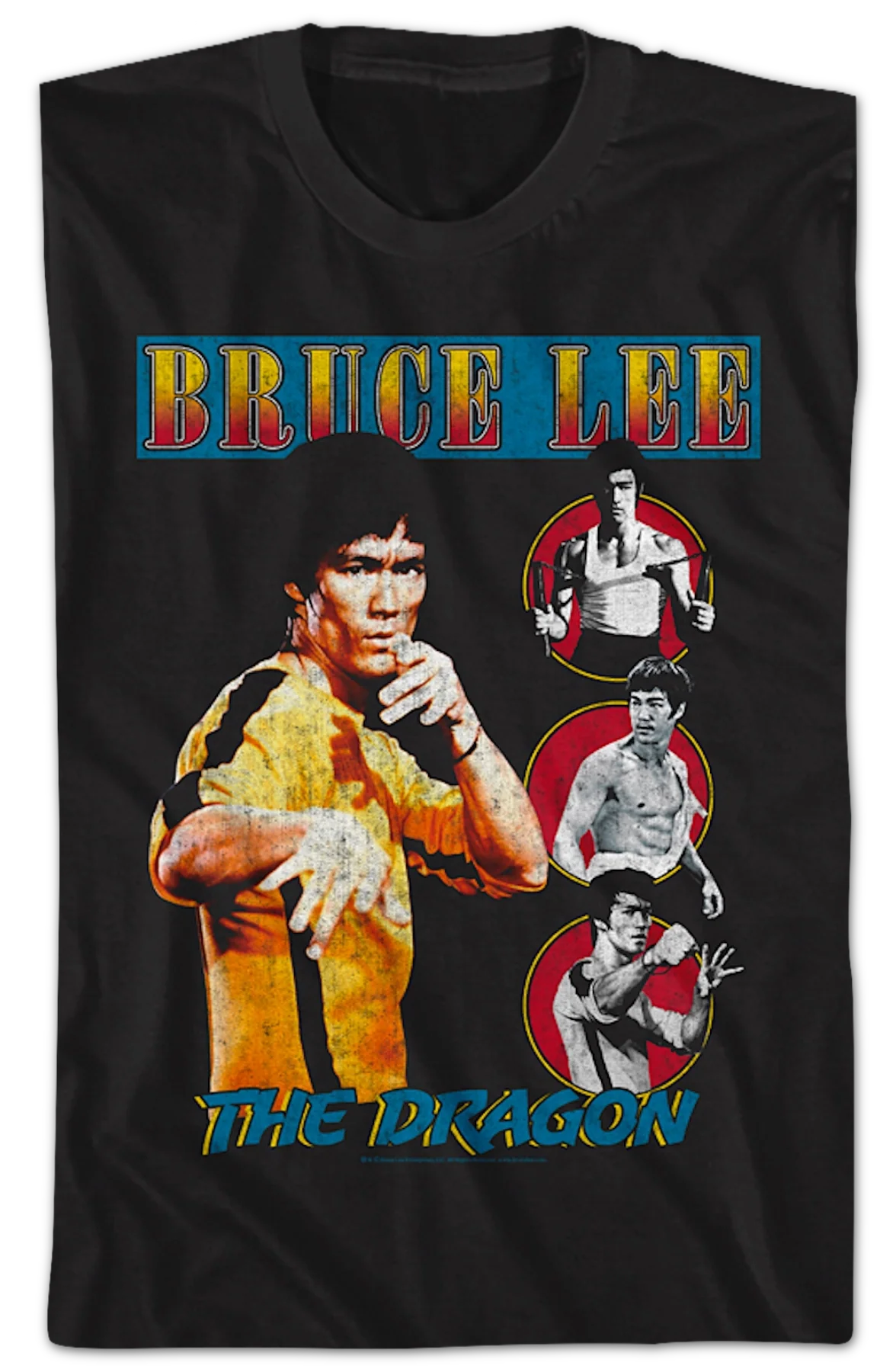 Distressed Dragon Bruce Lee T-Shirt - Image 2