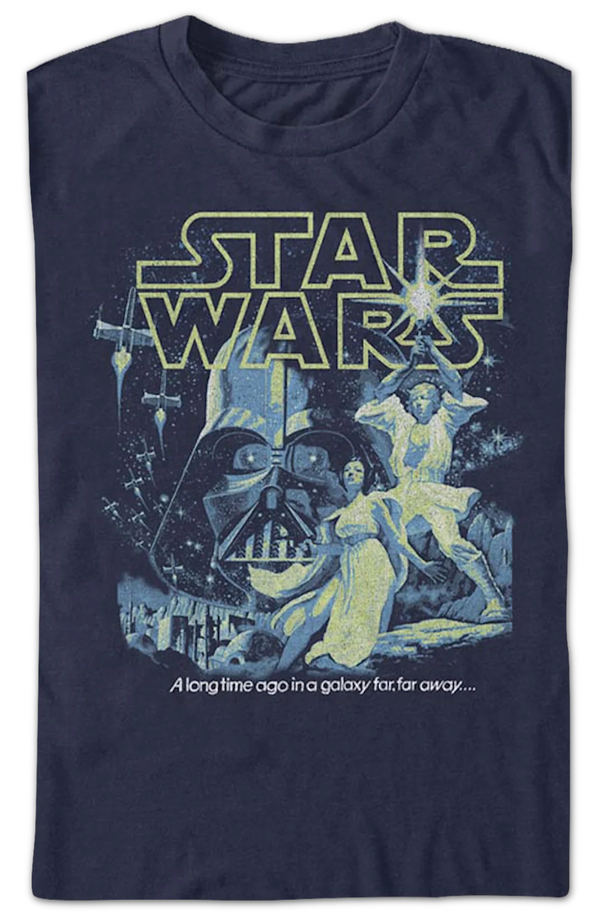 Distressed Episode IV Movie Poster Star Wars T-Shirt - Image 2