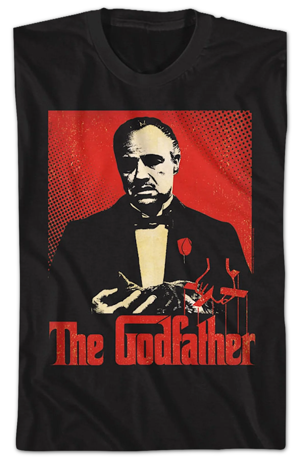 Distressed Graphic Art Godfather T-Shirt - Image 2