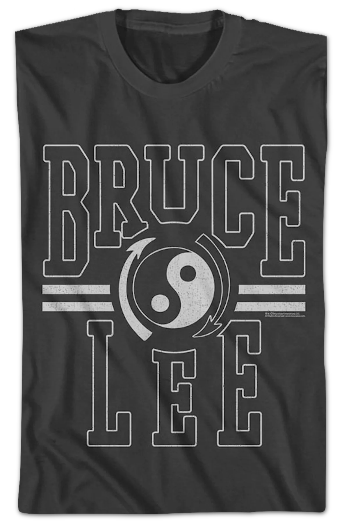 Distressed Gung Fu Institute Logo Bruce Lee T-Shirt - Image 2