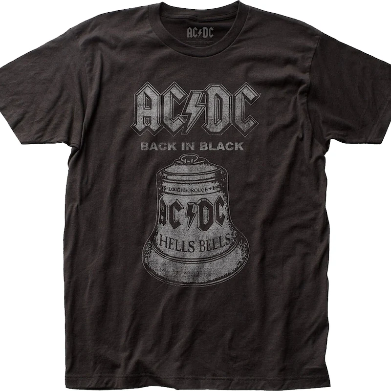 Distressed Hells Bells ACDC Shirt