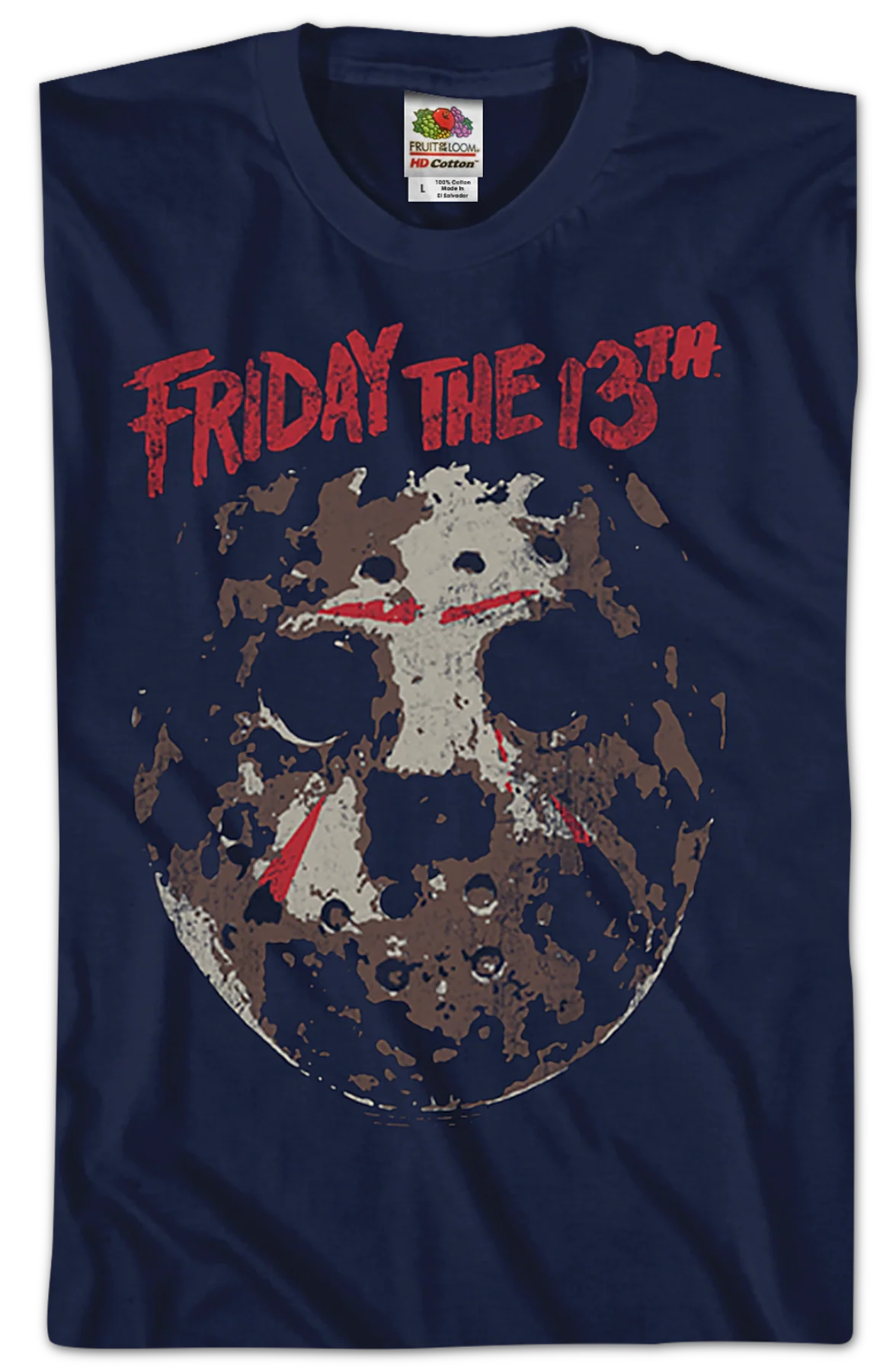 Distressed Hockey Mask Friday the 13th T-Shirt - Image 2