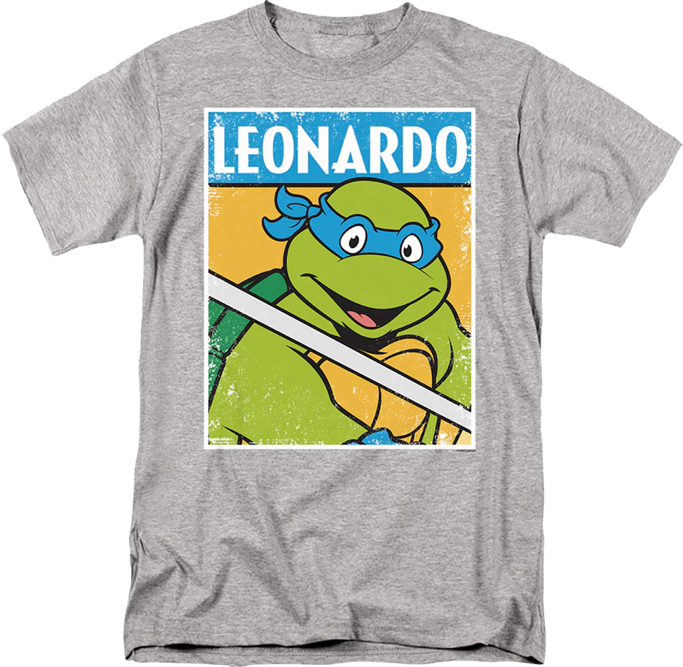 Distressed Leonardo Photo Teenage Mutant Ninja Turtles T-Shirt