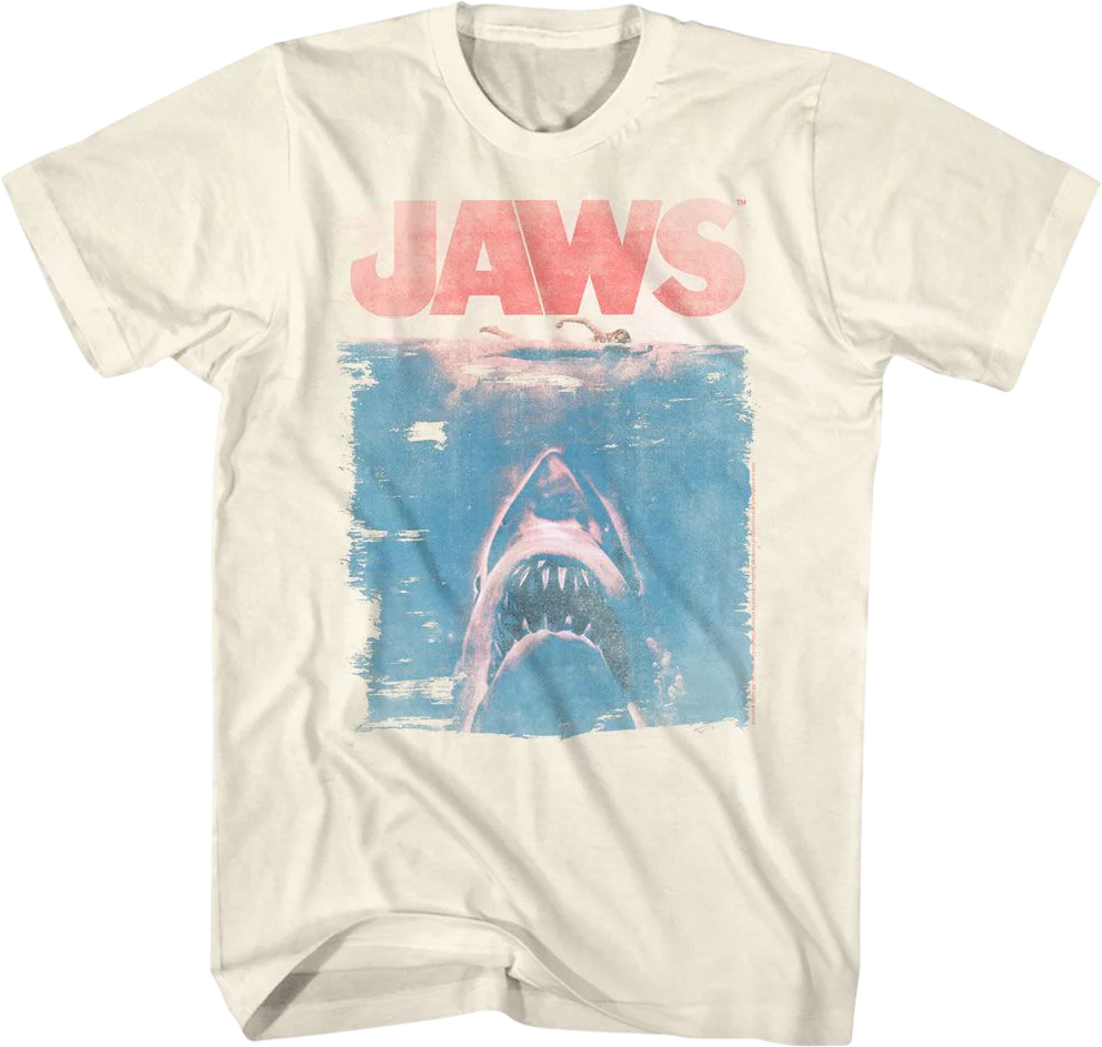 Distressed Movie Poster Jaws T-Shirt