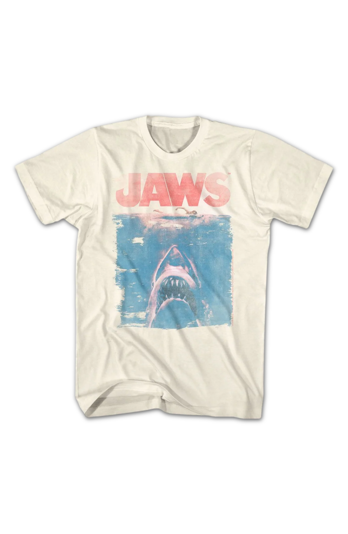 Distressed Movie Poster Jaws T-Shirt - Image 2