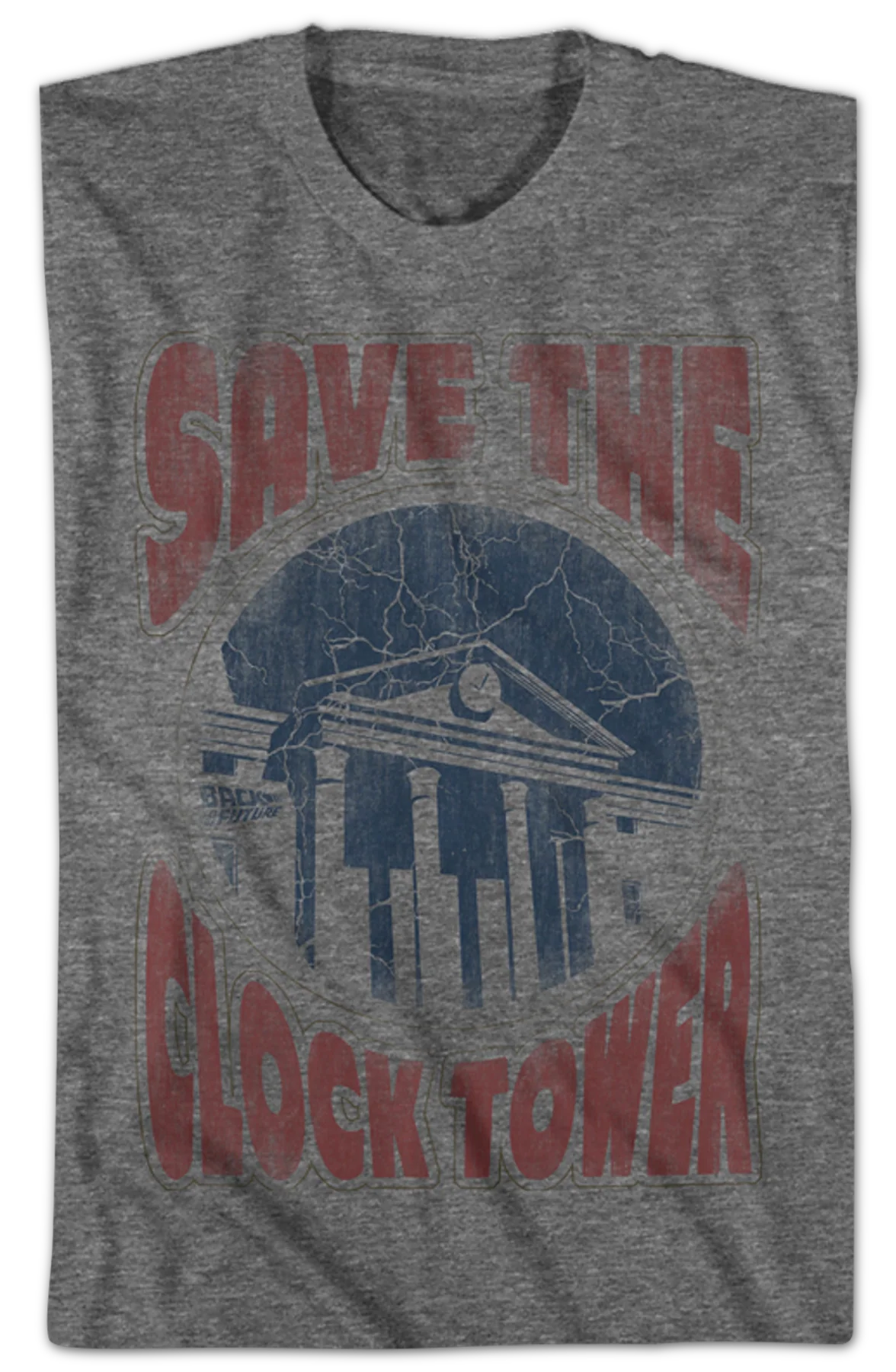 Distressed Save The Clock Tower Back To The Future Shirt - Image 2
