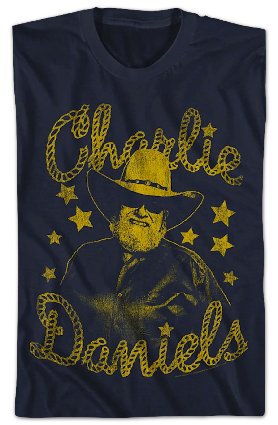 Distressed Stars Charlie Daniels T-Shirt - Image 2