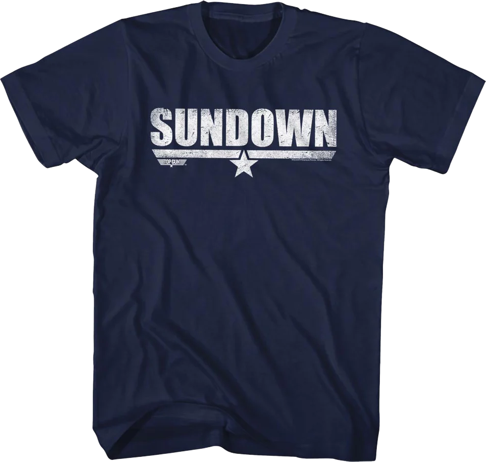 Distressed Sundown Top Gun T-Shirt