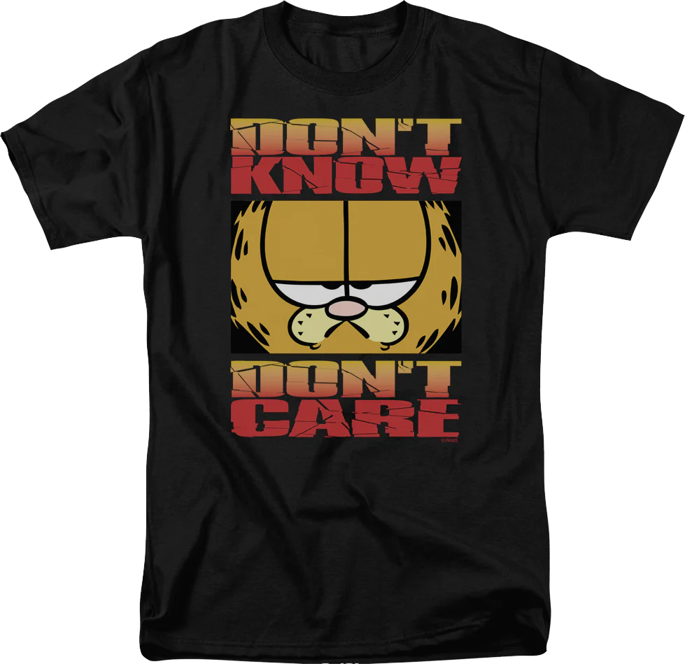 Don't Know Don't Care Garfield T-Shirt